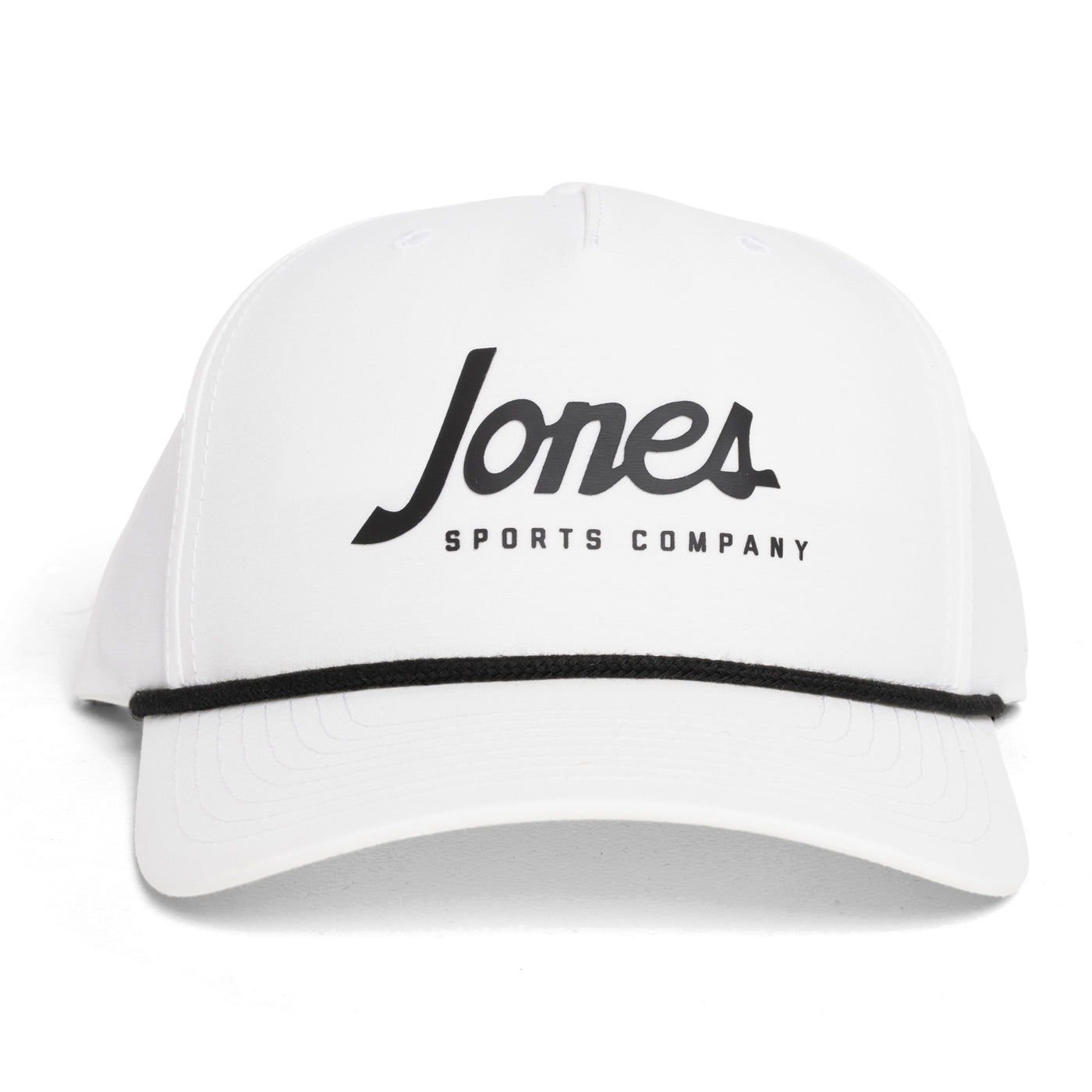 Retro Script Rope Hat - White