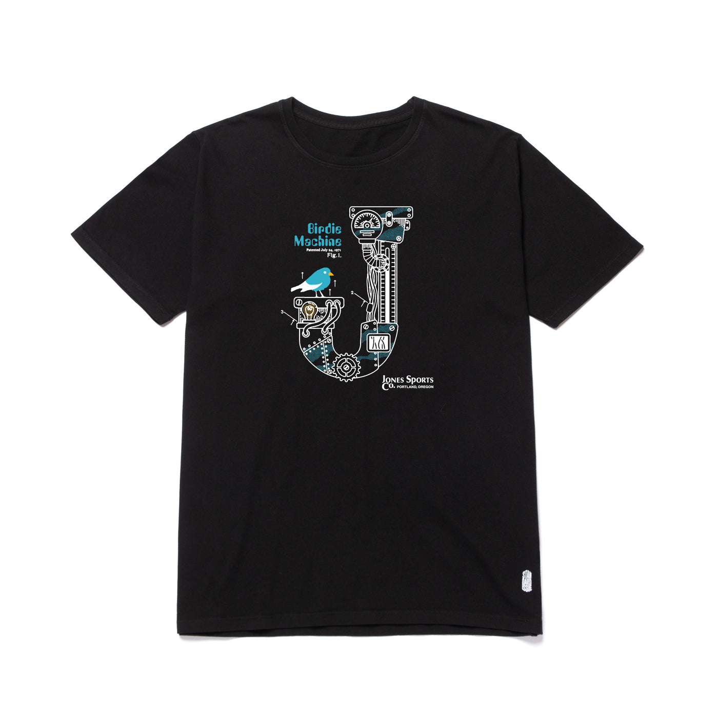 Birdie Machine Tee Shirt - Black