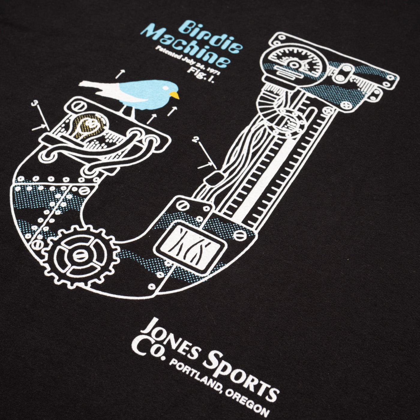 Birdie Machine Tee Shirt - Black