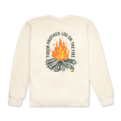 Throw Another Log Crew Neck - Cream