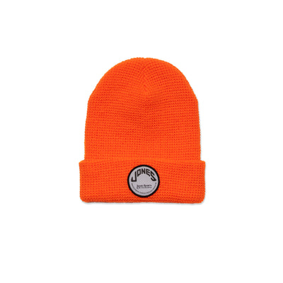 Circle Patch Knit Beanie - Blaze Orange