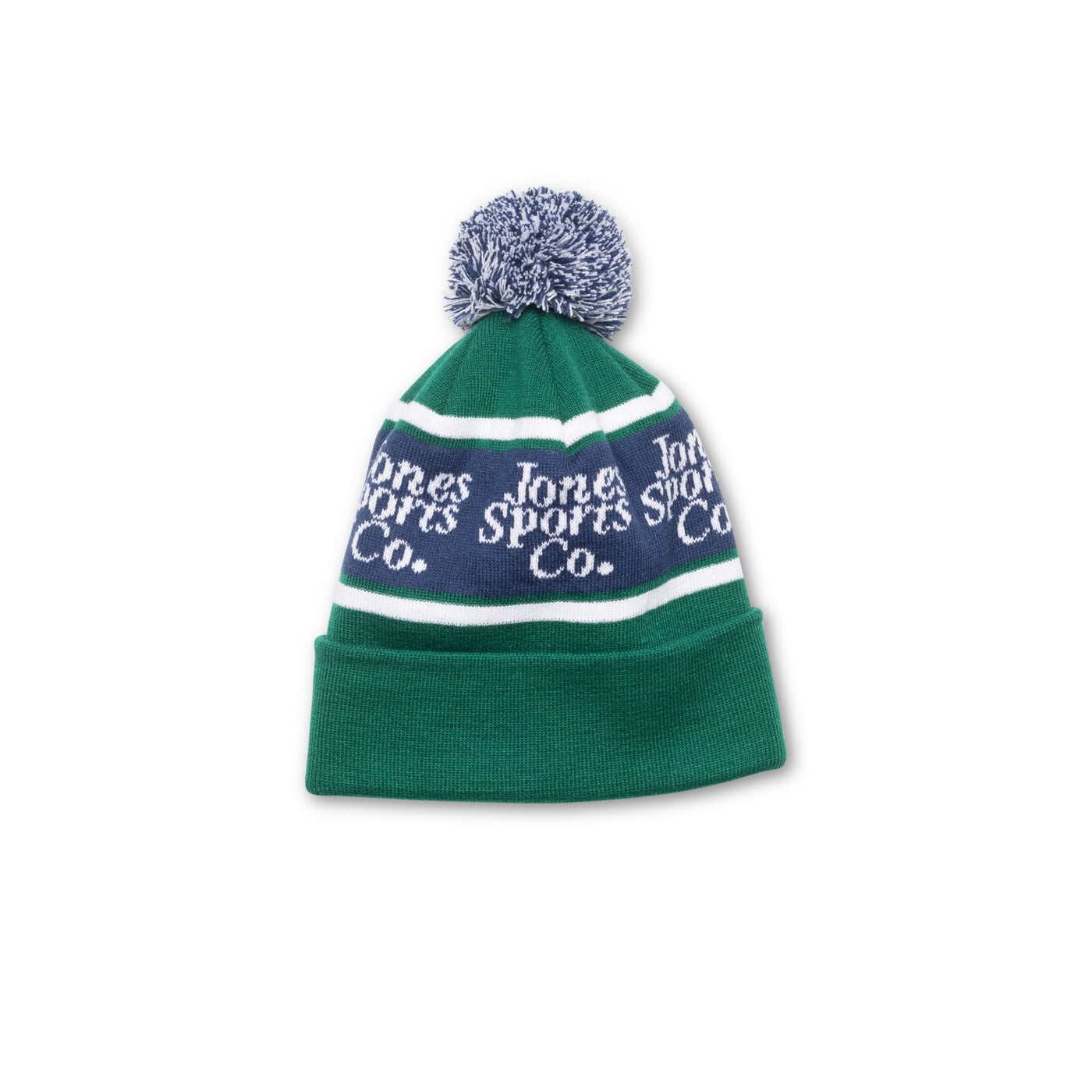 Jones Sports Co. Pom Beanie - Navy/Green