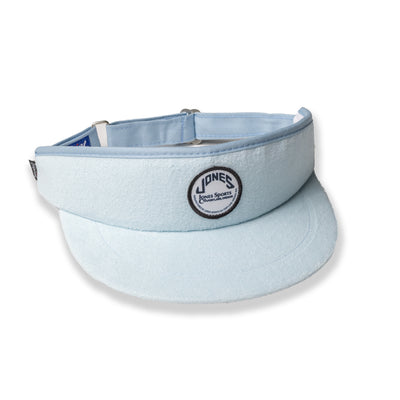 Terrycloth Circle Patch Tour Visor - Light Blue