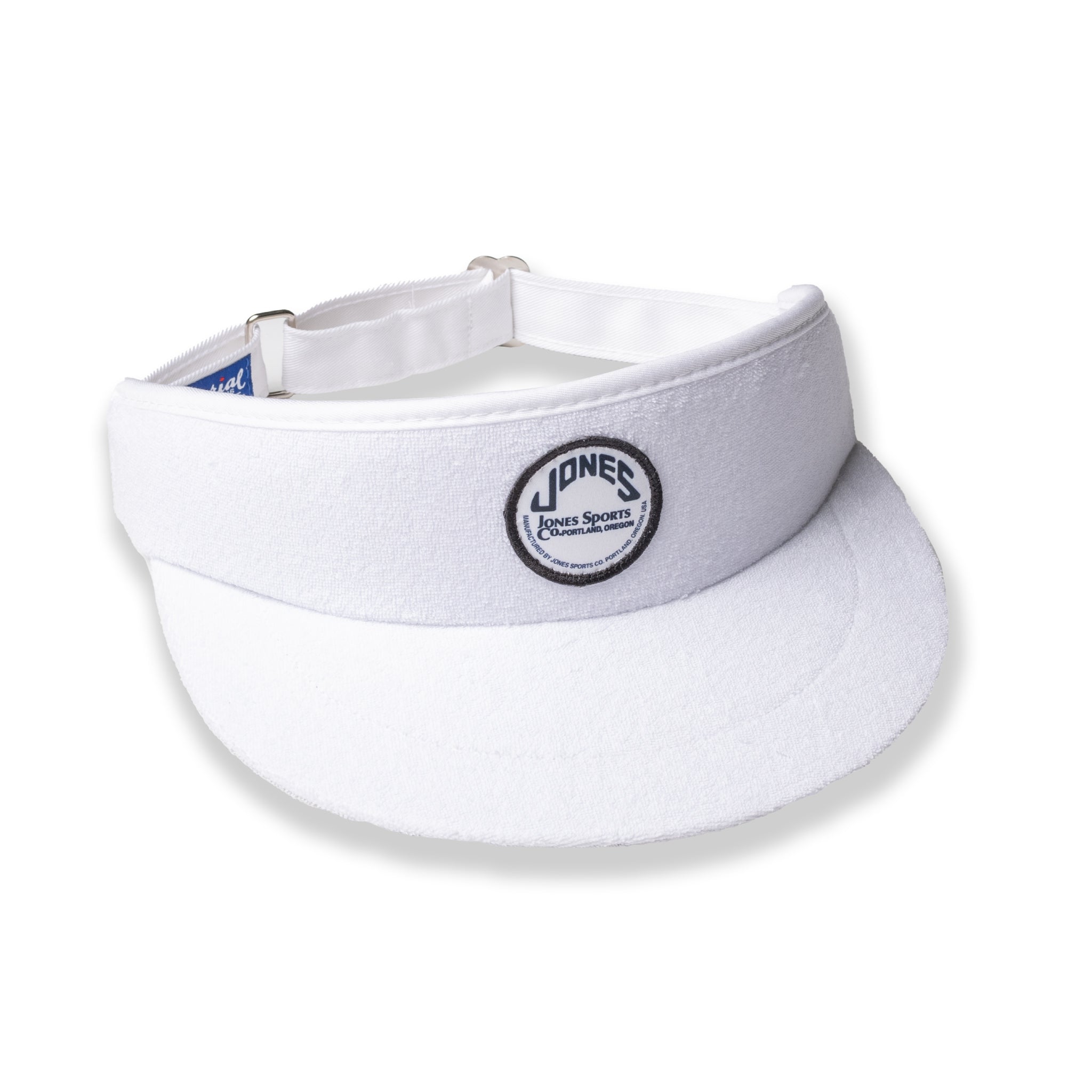 Terrycloth Circle Patch Tour Visor - White – Jones Golf Bags