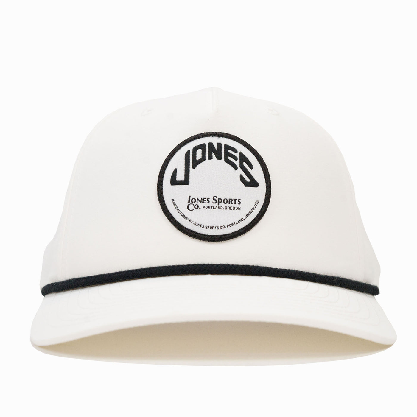 Circle Patch Rope Hat - White